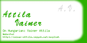 attila vainer business card